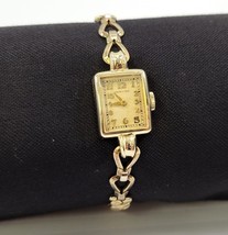 *B) Vintage Hamilton L&amp;K Ladies Wind Wrist Watch 14K Gold Filled Gemex - £57.98 GBP