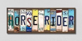 Horse Rider License Plate Tag Strips Novelty Wood Signs - £43.03 GBP