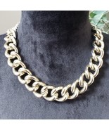 Express Womens Fashion Gold Plated Bold Curb Chain Cuban Necklace with L... - $37.91 CAD
