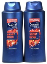 2 Bottles Suave Men 28 Oz Sport Clean Rinsing Rich Lather Energizing Body Wash - $24.99
