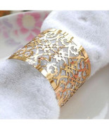 250pcs Laser Cut Napkin Ring Metallic Paper Napkin Rings for Wedding Decoration - £67.94 GBP