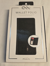 Case Mate Genuine Leather Wallet Folio Case for iPhone XR with Kickstand Black - £9.38 GBP