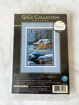 Dimensions Gold Collection Petites Moonlit Cabin Counted Cross Stitch Kit - £13.36 GBP