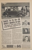 1935 Print Ad Dodge The &#39;35 Dodge 2-Door Sedan with Red Ram Engine - £17.25 GBP