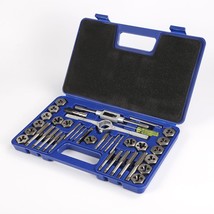 Tap And Die Set 40Pc（Sae） | #4, 6, 8, 10, 12, 1/4, 5/16, 3/8, 7/16, 1/2&quot;... - £31.62 GBP