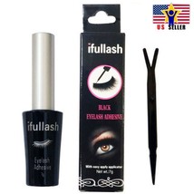 ifullash Waterproof Fake Eyelash Lash Adhesive glue in Black 7g Brush Ap... - £4.14 GBP