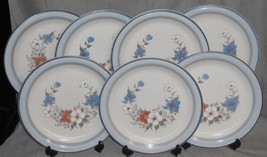 Set (7) Johann Haviland Blue Bouquet Pattern Dinner Plates Crowning Fashion - £62.37 GBP