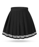 Women&#39;s Pleated School Navy clothing Skirts Costumes(2XL,Black White Str... - £17.44 GBP