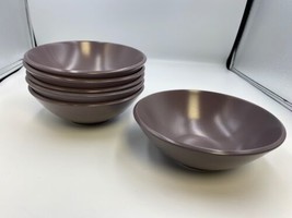 Calvin Klein Khaki Collection CARGO PLUM Soup / Cereal Bowls Set of 6 - £119.61 GBP