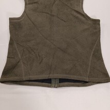 Moda International Women's Girls Brown Full Zip Fleece Vest Pockets Size Small image 14