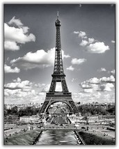 Eiffel Tower Print, Black And White Art, Eiffel Tower Wall Art, Paris Photo, - £28.10 GBP