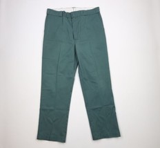 Vintage 90s Dickies Mens 38x32 Distressed Wide Leg Mechanic Work Pants Green USA - £54.47 GBP