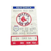 1987 Detroit Tigers @ Boston Red Sox Ticket STUB9/22 Boggs Hr Trammell Gibson - £14.95 GBP