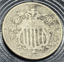 1867 shield nickel no rays 5 Cent Piece.  20240047 - £15.97 GBP