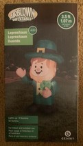 Gemmy 3.5&#39; St Patricks Day Irish Leprechaun Inflatable Lighted Decoration  - £96.66 GBP