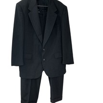 Evan Picone Mens Dark Gray Wool Suit Jacket 44R Pants 38X28 Union Made USA - £50.78 GBP