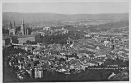 Praha Prague Czech Republic~Pohled Z Rozhledny Na PETRINE~1910s Photo Postcard - £4.86 GBP