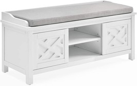 Alaterre Furniture Coventry 45&quot; W Wood Storage Bench With Cushion - £148.32 GBP