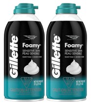 Gillette Foamy Shaving Cream, Sensitive Skin, 11 Ounce (Pack of 2) - $16.49