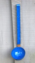 Graniteware Blue Spoon Ladle Kitchen Camping Tool White Specks - $12.86