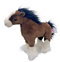 Gund Horse Dale Stuffed Plush Brown White 10&quot; Animal Toy Pony Clydesdale - $13.09