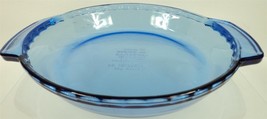Anchor Ovenware (B) Cobalt Blue 9&quot; Deep Glass Fluted Pie Plate - 1 Qt - £9.25 GBP