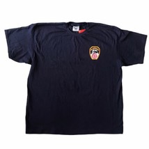 1990s FDNY Fire Zone Twin Towers Logo Men&#39;s T-Shirt City Fire Department Lee XXL - £22.25 GBP