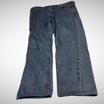 Levis 505 Straight Regular Fit Denim Blue Jeans Size 38X30 Medium Wash F... - £13.98 GBP