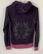 Juicy Couture Hoodie Jacket Lightweight Sweatshirt Zip Women&#39;s Small VTG - £37.38 GBP