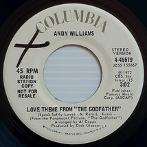 Andy Williams - Love Theme From &quot;The Godfather&quot; (Speak Softly Love) [7&quot; promo] - £4.46 GBP