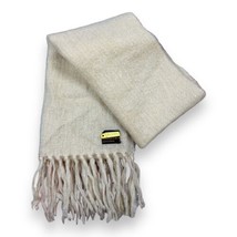 Vtg St Michael Ivory Cream Mohair Wool Blend Rectangle Scarf 18x60&quot; Gt B... - £22.55 GBP