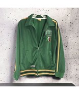 Croker Eire Ireland Full Zip Jacket Men&#39;s Sz Med Polyester Green Stripes... - £21.97 GBP