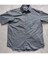 Uniqlo U Shirt Mens Small  Grayish Black Button Up Short Sleeve  - $20.79