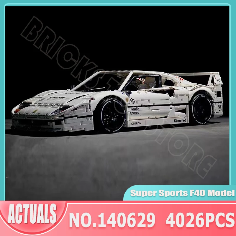 High-Tech 1:8 Scale Super Sports Speed Champions F40 Racing Car Model MOC-140629 - £158.72 GBP+