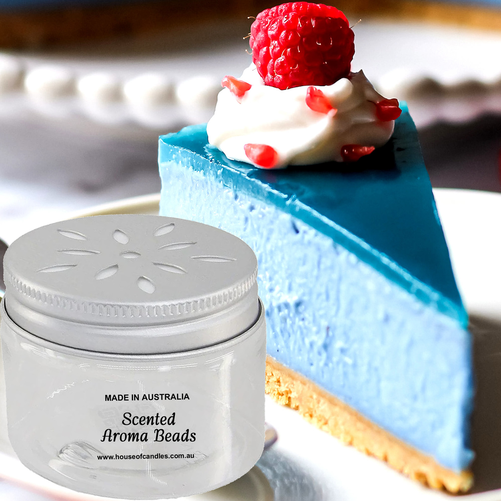 Blue Raspberry Cheesecake Room/Car/Linen/Towels Air Freshener Aroma Beads