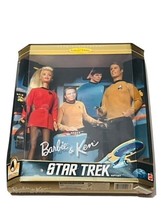 Star Trek Barbie Gift Set Captain Kirk Spock Collector 30th Anniversary ... - $148.50
