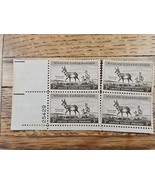 US Stamp Wildlife Conservation Pronghorn Antelope 3c Block of 4 - €1,07 EUR
