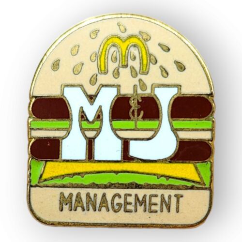 McDonald's Vintage Lapel Pin MJ Management  - £10.35 GBP