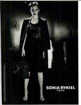 1998 Sonia Rykiel Paris Magazine Print Ad Women&#39;s Fashion Woman in Dark ... - $12.55