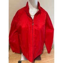1970s Vibrant Red windbreaker jacket White Stag with cute deer pull sz l... - $33.16
