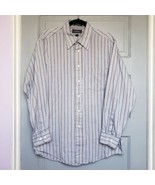 Anderson Little Strathmore Men&#39;s Striped Button-Up Shirt Size 16 (32-33)... - £12.71 GBP