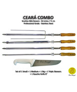 Ceara Combo - Set of 4 Brazilian Skewers 28&quot; + Knife 8&quot; -  Professional ... - $100.00