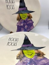Rae Dunn Halloween Hocus Pocus Dinner Plates Set Of 2 - £39.95 GBP