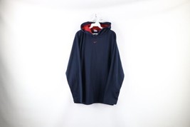 Vintage Nike Mens Large Travis Scott Center Swoosh Hoodie Sweatshirt Navy Blue - £69.55 GBP