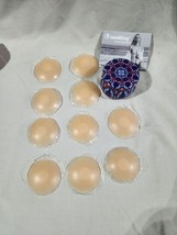 5 Pairs Women Reusable Adhesive Silicone Nipple Round And Flowers - $10.00