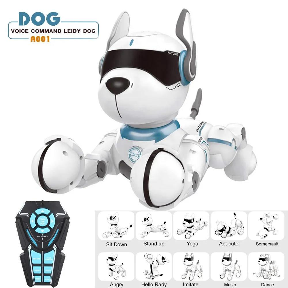Smart Talking RC Robot Dog Walk Dance Interactive Pet Robot Dog Voice Control - £87.18 GBP+
