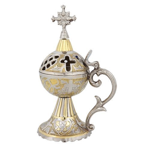 Primary image for Greek Russian Orthodox Christian Two Tone Censer Incense Burner (4097 GN)