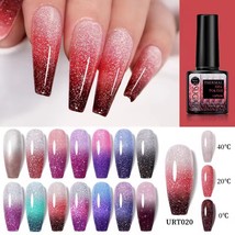 LILYCUTE Tricolor Thermal Nail Gel Color Change UV Gel Nail Polish Soak off #1-8 - £6.24 GBP