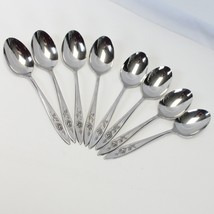 Oneida My Rose Oval Soup Spoons 6 7/8&quot; Community Stainless Lot of 8 - £23.14 GBP