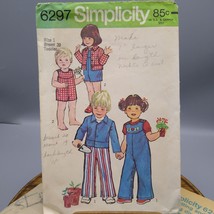 Vintage Sewing PATTERN Simplicity 6297, Unisex Child 1974 Toddlers Unlin... - $12.60